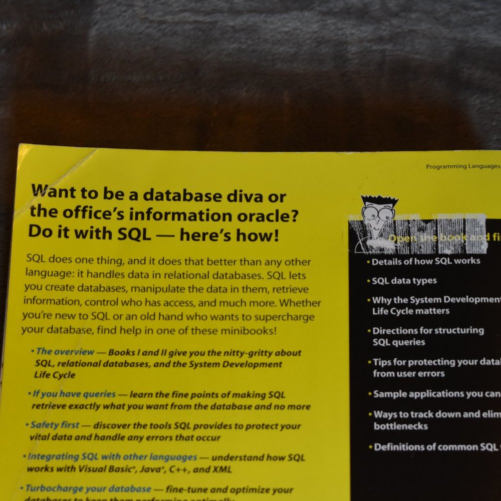 Used SQL All-in-One For Dummies Book - Picture 7 of 11